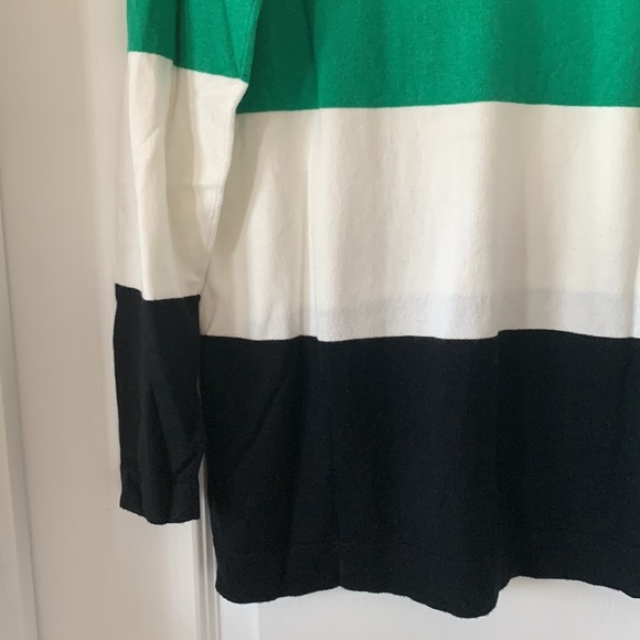 NWT AUGUST SILK Colorblock Stripes Long Sleeves Cotton Blend Sweater Size M - Picture 10 of 12